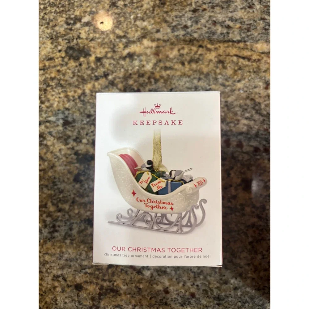 Hallmark Keepsake Ornaments Lot 4 2019 Snowflake Like Dad Like Son Sleigh‎ Door